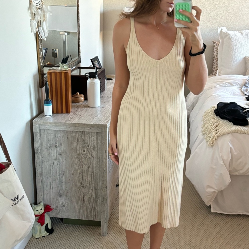 Cream Sweater Dress